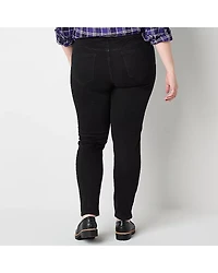 St. John's Bay Pull On Womens Plus Mid Rise Jegging Jean