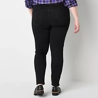 St. John's Bay Plus Pull On Womens Mid Rise Jegging Jean