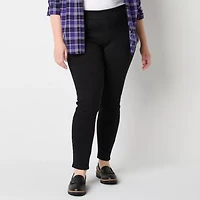 St. John's Bay Pull On Womens Plus Mid Rise Jegging Jean