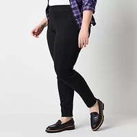 St. John's Bay Plus Pull On Womens Mid Rise Jegging Jean