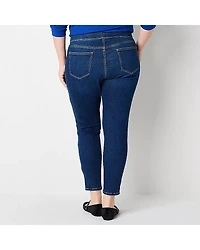 St. John's Bay Pull On Womens Plus Mid Rise Jegging Jean