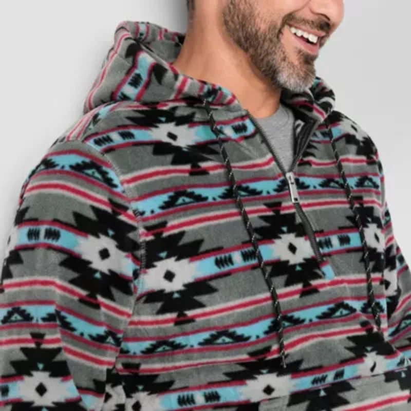 Victory 1/4 Zip Mens Fleece Hooded Lightweight Jacket