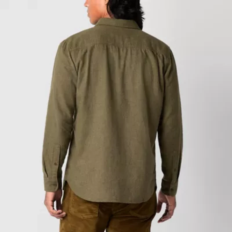 mutual weave Mens Long Sleeve Regular Fit Flannel Shirt