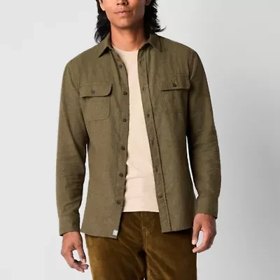 mutual weave Mens Long Sleeve Regular Fit Flannel Shirt