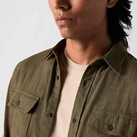 mutual weave Mens Long Sleeve Regular Fit Flannel Shirt