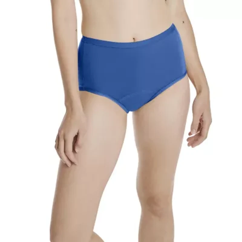 Hanes Fresh And Dry Light Leak Protection Womens Seamless Period + Resistant 3 Pack Brief Panty 40fdm3