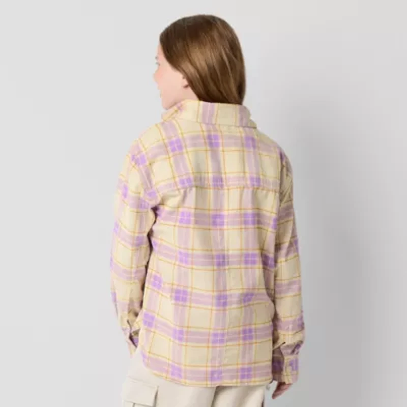 Thereabouts Little & Big Kid Girls Ultra Lightweight Shirt Jacket