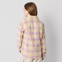 Thereabouts Little & Big Kid Girls Ultra Lightweight Shirt Jacket