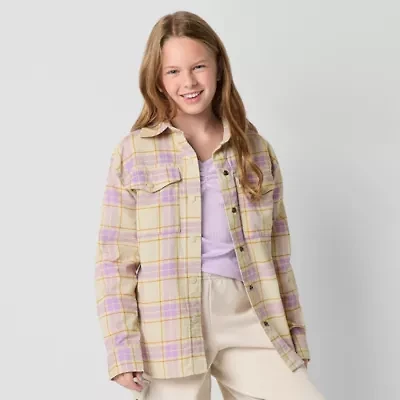 Thereabouts Little & Big Kid Girls Ultra Lightweight Shirt Jacket