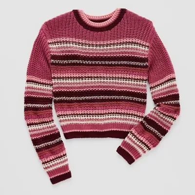 Thereabouts Little & Big Kid Girls Crew Neck Long Sleeve Pullover Sweater