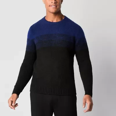 Stylus Mens Crew Neck Long Sleeve Pullover Sweater