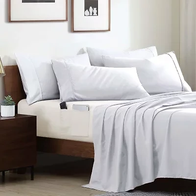 Swift Home Storage Pocket Wrinkle Resistant Fitted Sheet