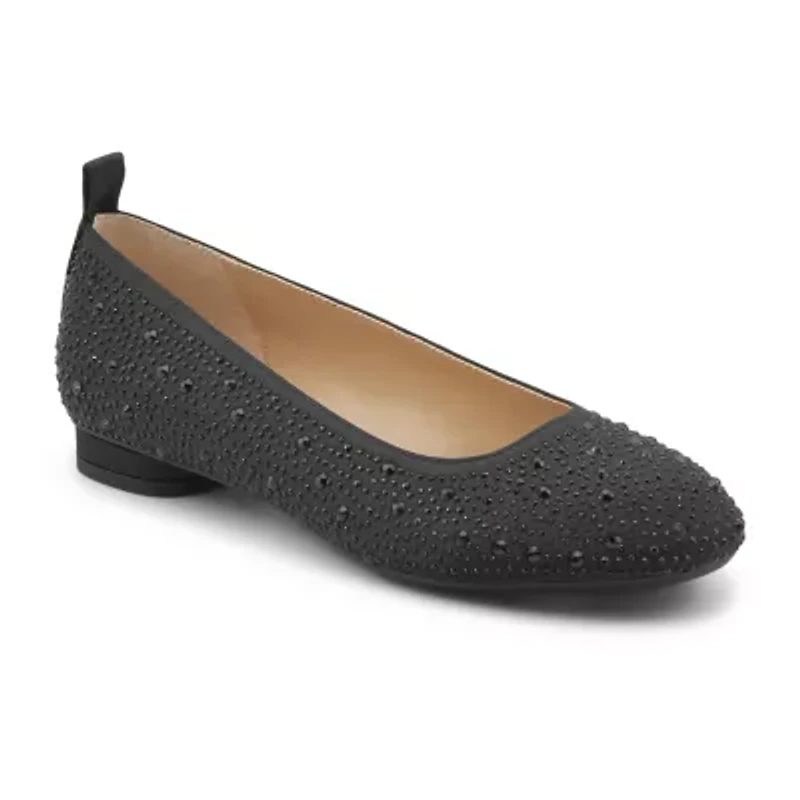 Adrienne Vittadini  Carnival Womens Round Closed Toe Ballet Flats