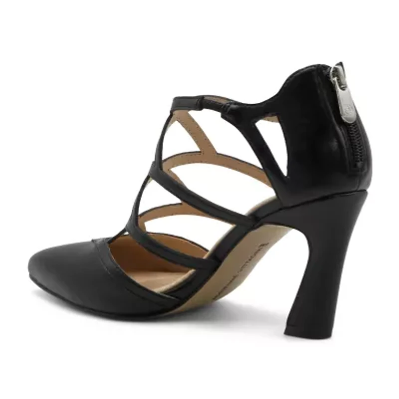 Adrienne Vittadini  Nali Womens Pointed Closed Toe Flared Heel Pumps