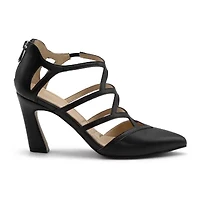 Adrienne Vittadini  Nali Womens Pointed Closed Toe Flared Heel Pumps