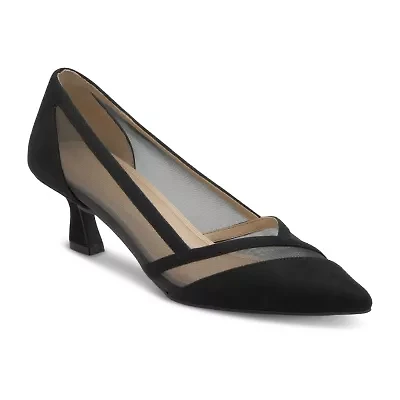 Adrienne Vittadini  Slew Womens Pointed Closed Toe Kitten Heel Pumps