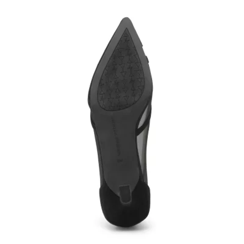 Adrienne Vittadini  Slew Womens Pointed Closed Toe Kitten Heel Pumps