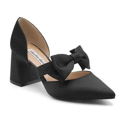Charles David Andre Womens Pointed Closed Toe Block Heel Pumps