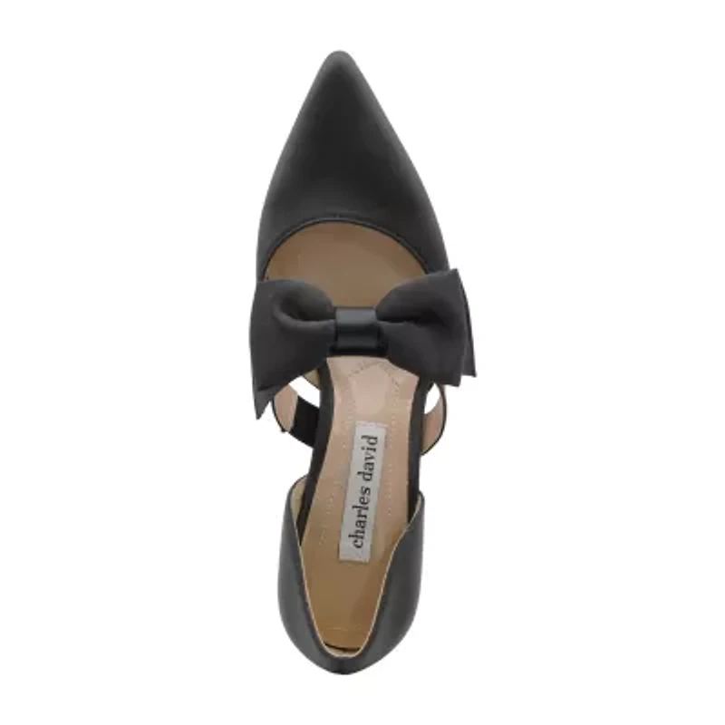 Charles David Andre Womens Pointed Closed Toe Block Heel Pumps