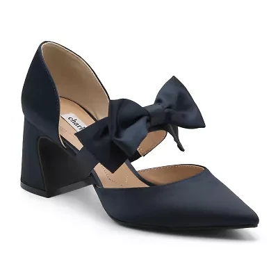 Charles David Andre Womens Pointed Closed Toe Block Heel Pumps