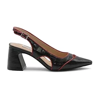 Charles David Anstead Womens Pointed Closed Toe Block Heel Pumps