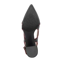 Charles David Anstead Womens Pointed Closed Toe Block Heel Pumps