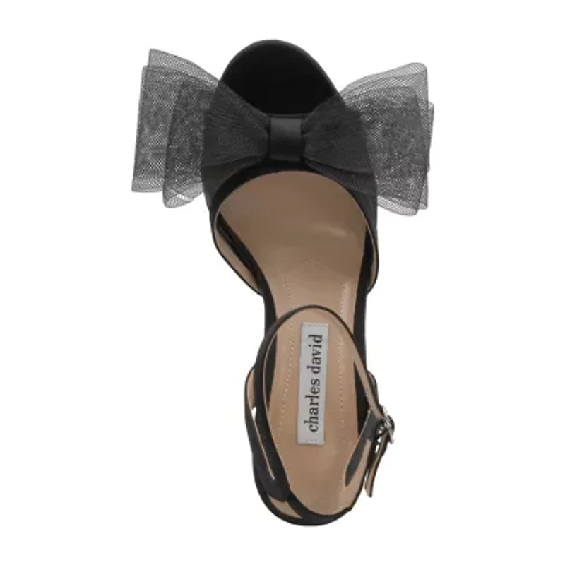 Charles David Bridges Womens Round Open Toe Stiletto Heel Pumps