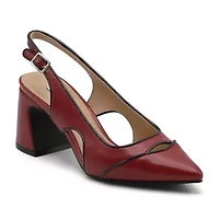 Charles David Anstead Womens Pointed Closed Toe Block Heel Pumps