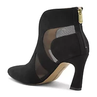 Adrienne Vittadini  Womens Nuss Flared Heel Booties