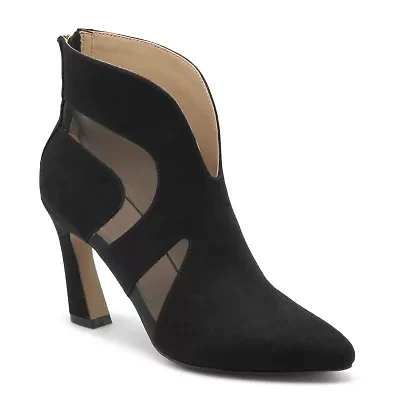 Adrienne Vittadini  Womens Nuss Flared Heel Booties