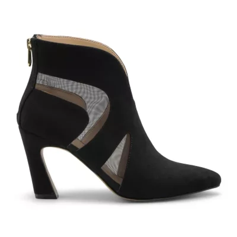 Adrienne Vittadini  Womens Nuss Flared Heel Booties