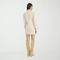 Clover And Sloane Womens Long Sleeve Shirt Dress