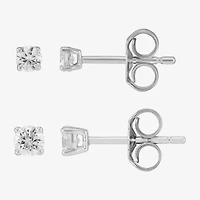 H-I, Si2 1/3 CT. T.W. Lab Grown White Diamond 10K White Gold 2.5mm Round Stud Earrings