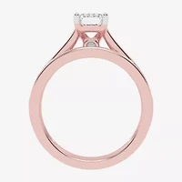 (G / Vs2-Si1) Womens 1 1/2 CT. T.W. Lab Grown White Diamond 10K Gold Side Stone Bridal Set