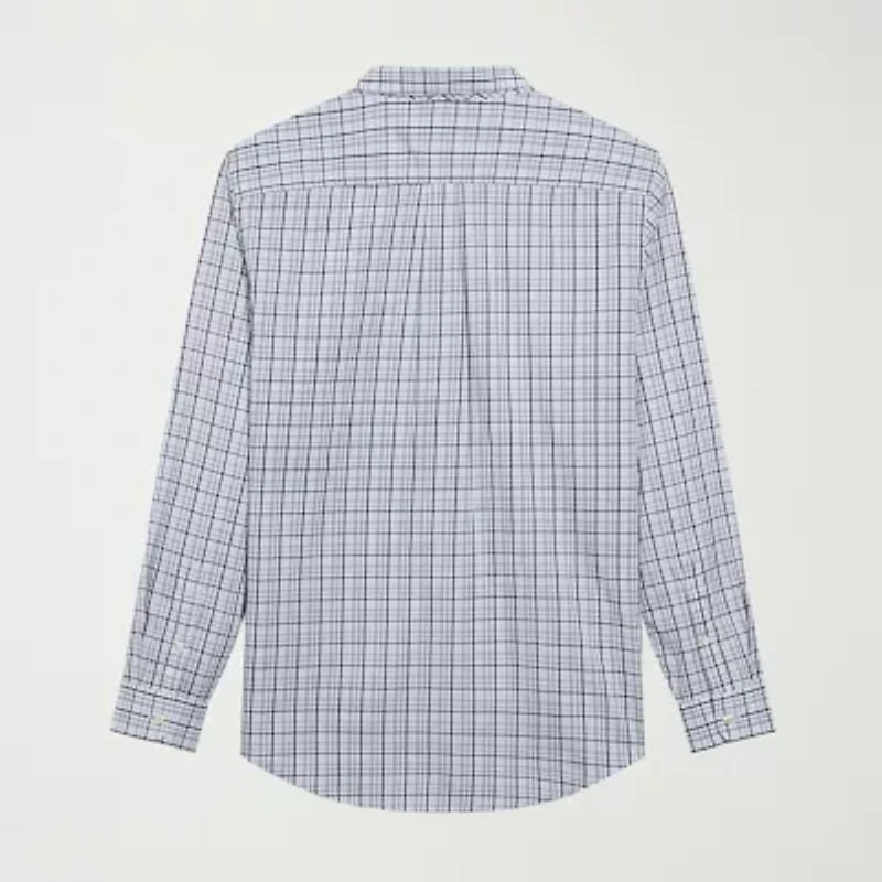 Dockers Stain Defender Mens Long Sleeve Regular Fit Button-Down Shirt