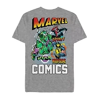 Mens Crew Neck Short Sleeve Regular Fit Marvel Graphic T-Shirt