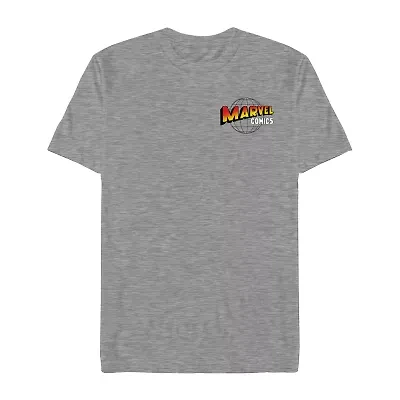 Mens Crew Neck Short Sleeve Regular Fit Marvel Graphic T-Shirt
