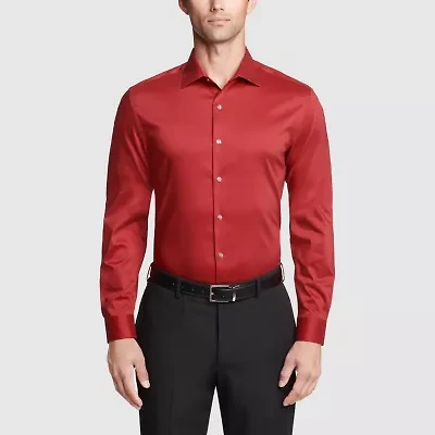 Van Heusen Slim Ultra Flex Mens Fit Stretch Fabric Wrinkle Free Long Sleeve Dress Shirt