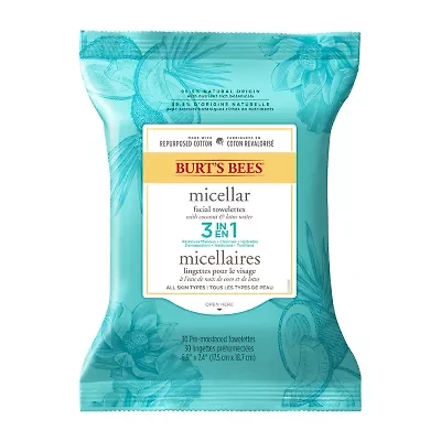 Burts Bees Micellar Coconut Lotus Facial Cleansing Towelettes