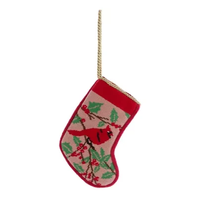 Martha Stewart Needlepoint Stocking Christmas Ornament
