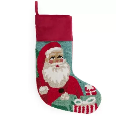 North Pole Trading Co. Santa Punch Christmas Stocking