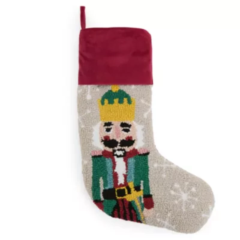North Pole Trading Co. Nutcracker Punch Christmas Stocking