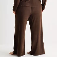 Ambrielle Womens Rib Plus Pajama Pants