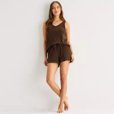 Ambrielle Womens Rib Pajama Shorts