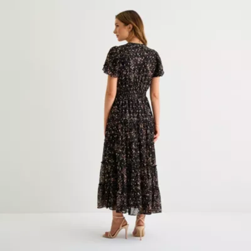 Sam And Jess Womens Short Sleeve Maxi Dress