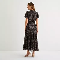 Sam And Jess Womens Short Sleeve Maxi Dress