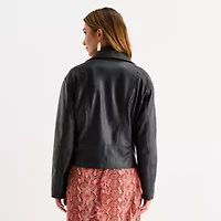a.n.a Womens Faux Leather Lightweight Jacket
