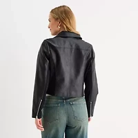 a.n.a Womens Faux Leather Lightweight Jacket