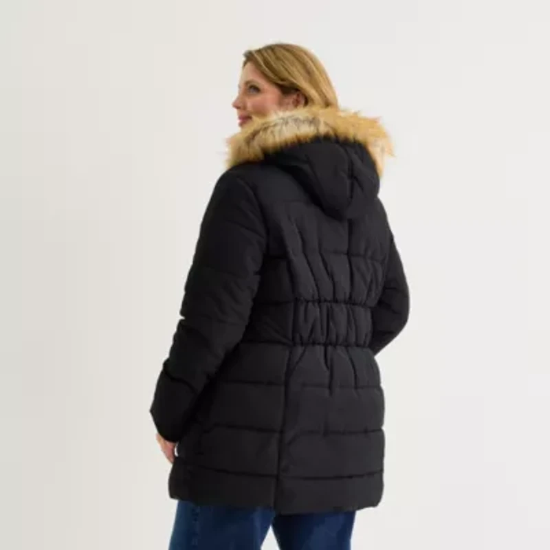 St. John's Bay Womens Plus Heavyweight Puffer Jacket