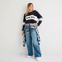 Arizona Juniors Plus Womens Low Rise Straight Leg Jean